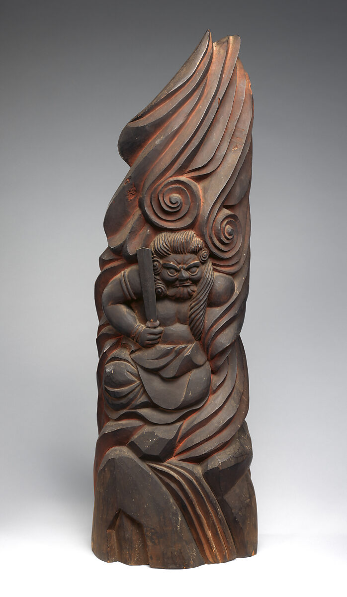 Fudō Myōō, H. 90 cm × W. 37 cm × D. 25 cm. Metropolitan Museum of Art, New York, obj. 2016.363.1. Source: Metropolitan Museum of Art online collection